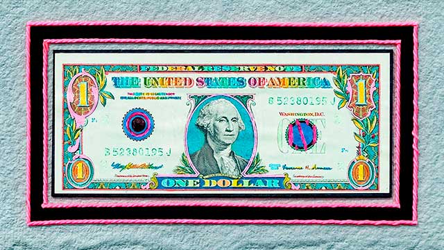 hand colored money art by west roberts