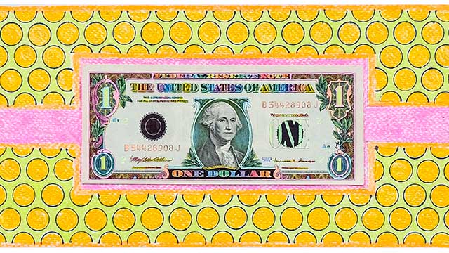hand colored money art by west roberts