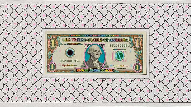 hand colored money art by west roberts