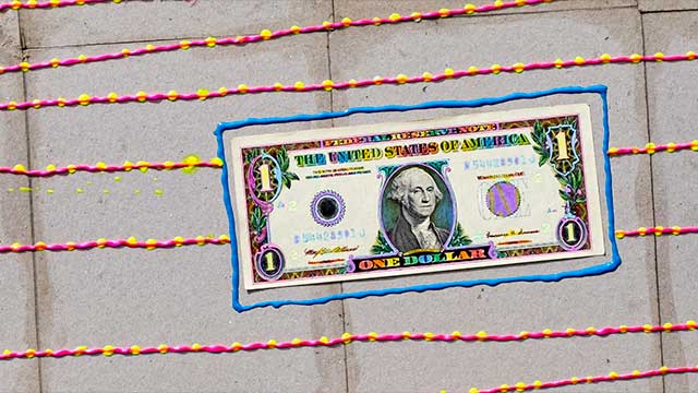 hand colored money art by west roberts