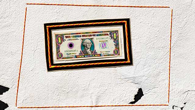 hand colored money art by west roberts